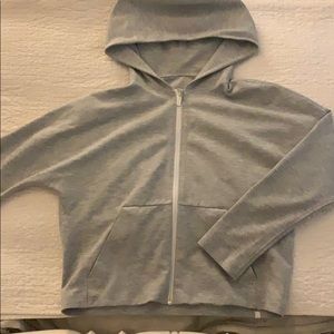 Lululemon grey cropped zip up